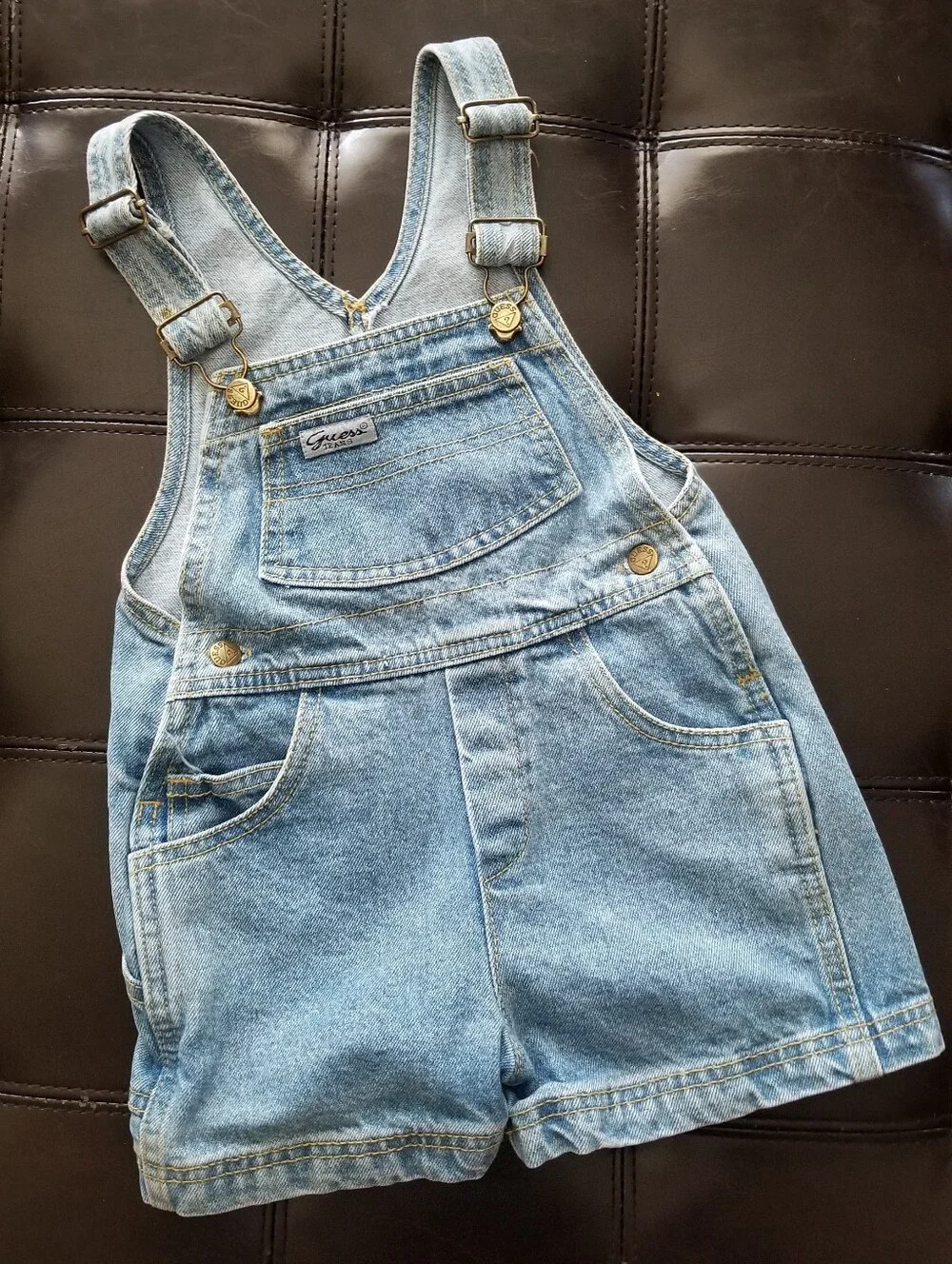 ❗Vintage Infant Guess Jeans Denim Shortalls 3Y❗